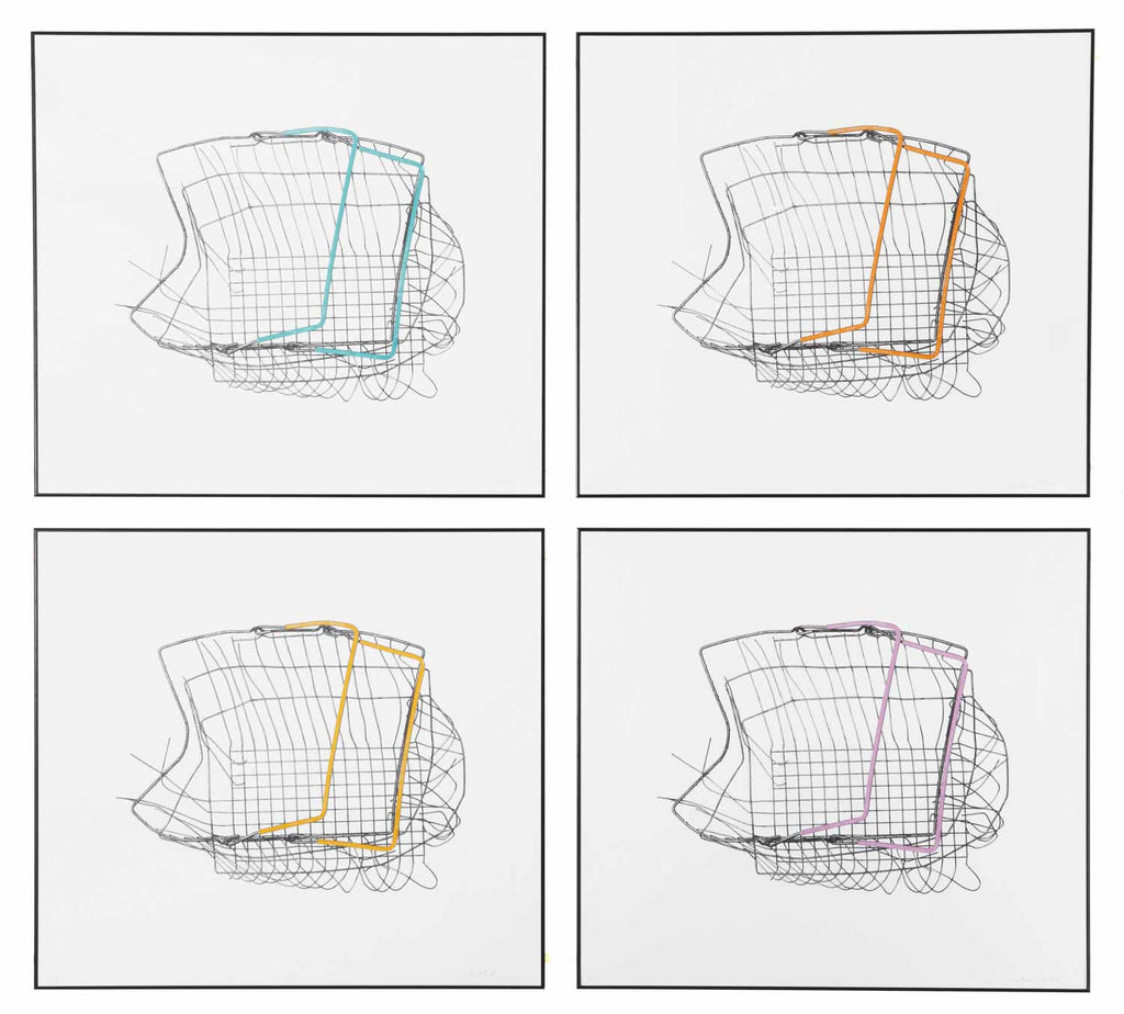 Basket Print Orange - Unframed