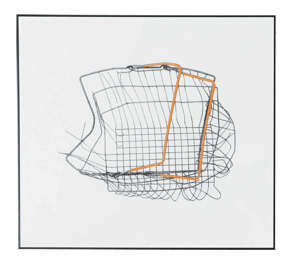 Basket Print Orange - Unframed