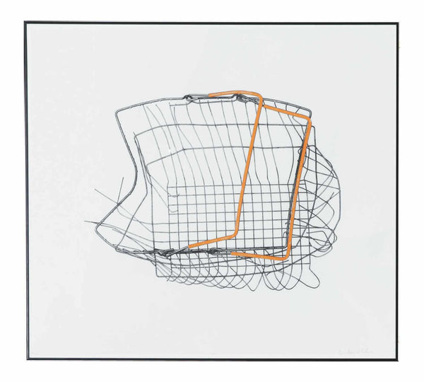 Basket Print Orange - Unframed