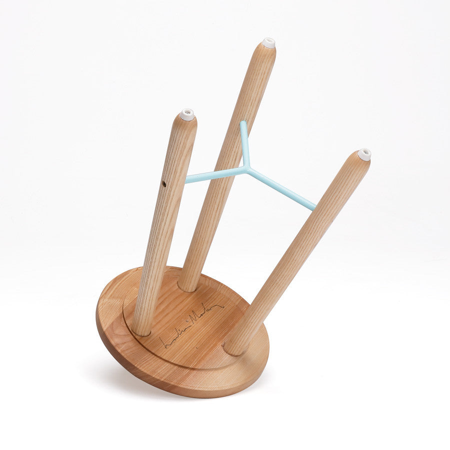 EN POINTE STOOL - NATURAL + BLUE