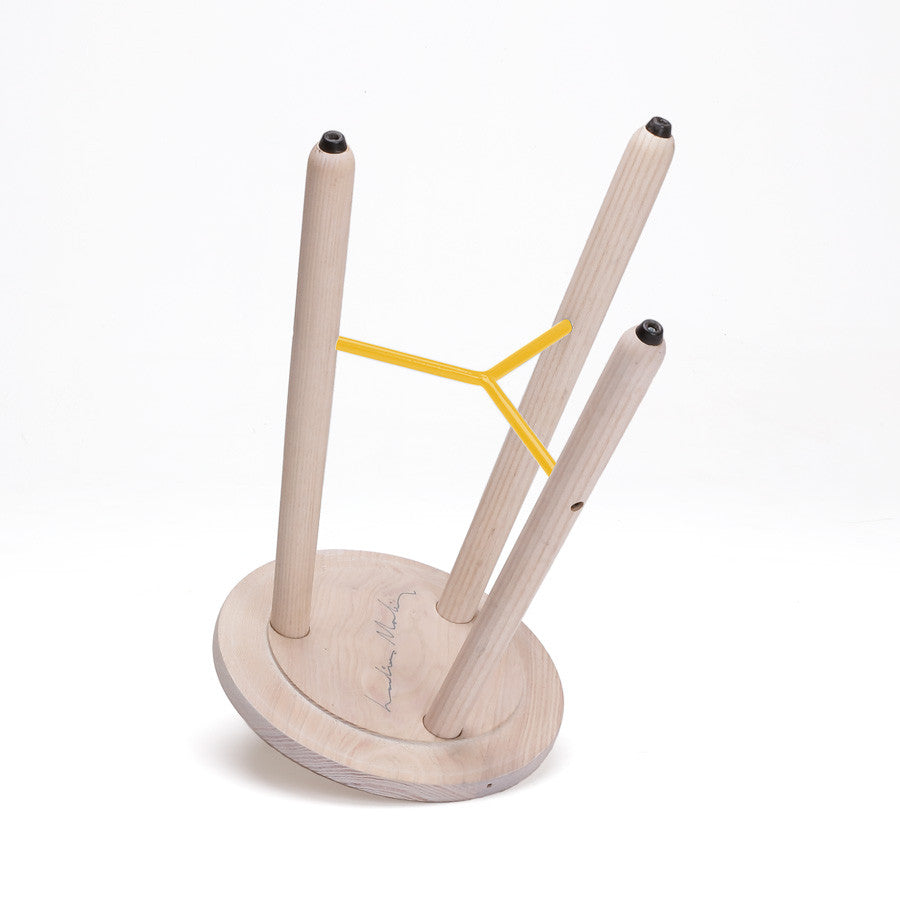 EN POINTE STOOL - WHITE + YELLOW