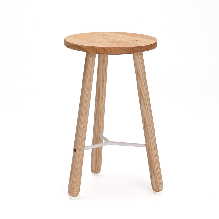 EN POINTE STOOL - NATURAL + WHITE