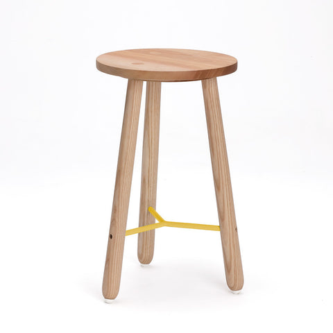 EN POINTE STOOL - NATURAL + YELLOW