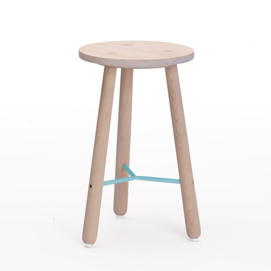 EN POINTE STOOL - WHITE + BLUE