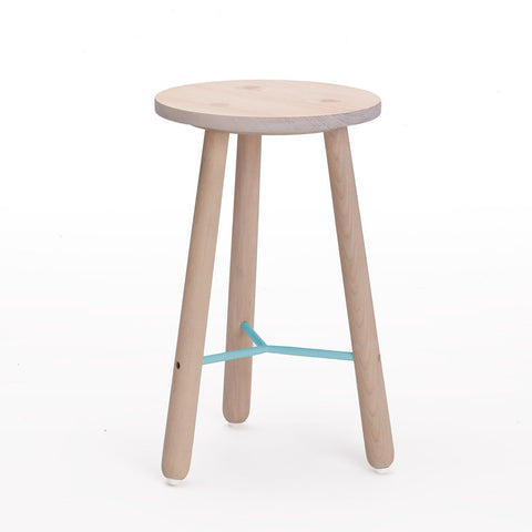 EN POINTE STOOL - WHITE + BLUE