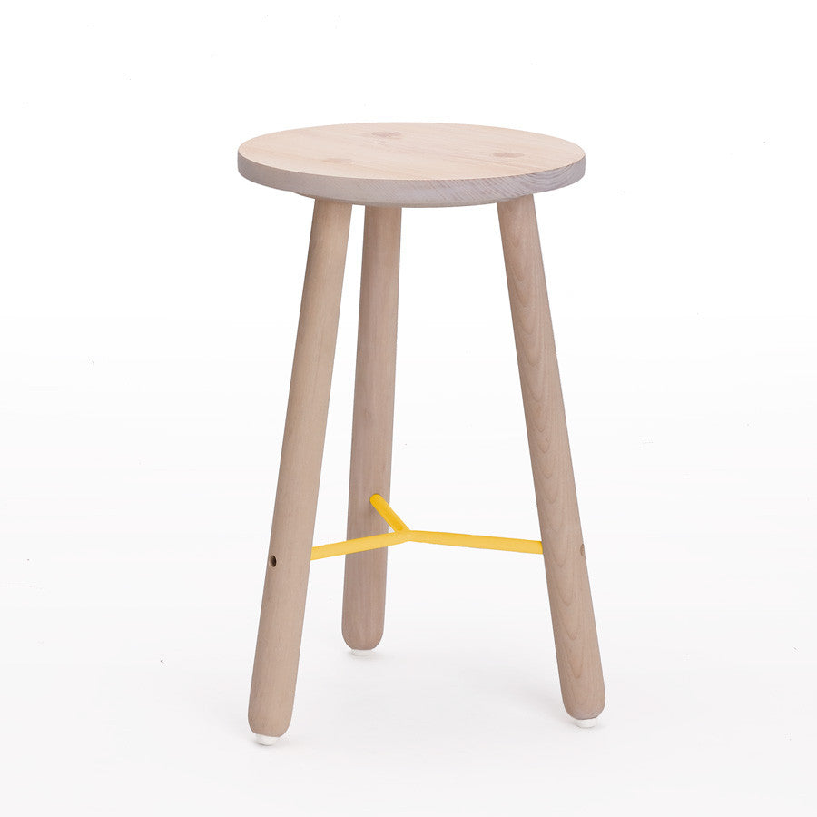 EN POINTE STOOL - WHITE + YELLOW